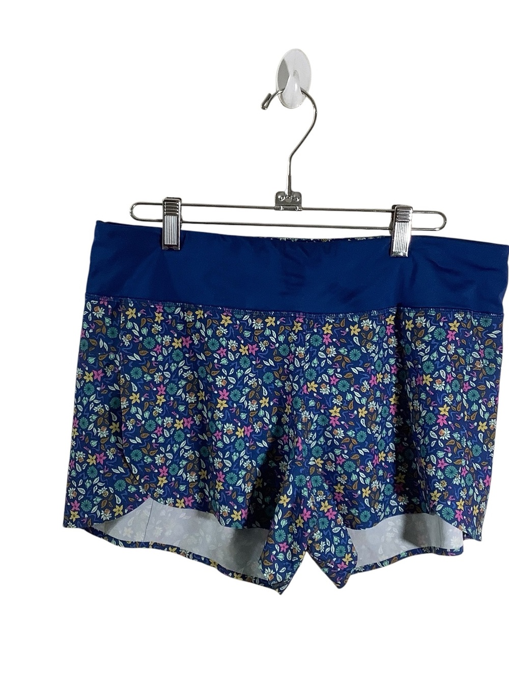 Patagonia Blue Floral Waistband Athletic Shorts